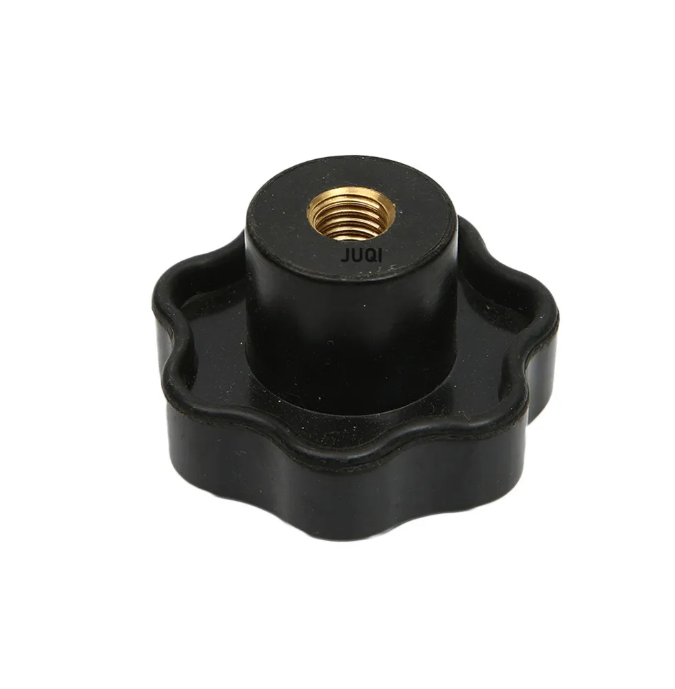 1PCS M5 M6 M8 M10 M12 five star manual screw nut Torx bakelite adjusting knob handle brass core nut black cabinet handle