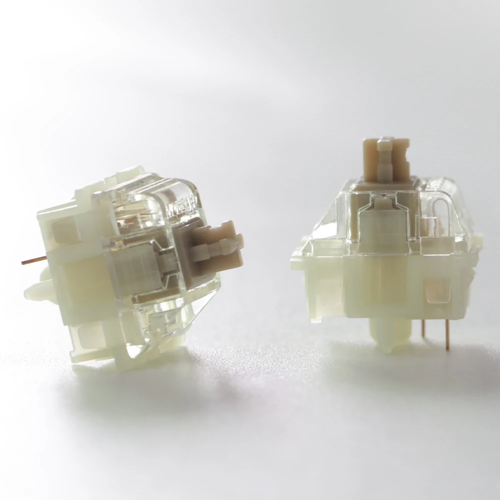 Originais Gateron Bebê Racoon Switches Linear 55g 5pin Pom Material Ouro-banhado a Mola Teclado Mecânico Pré-lubrificado Interruptor 35 Peças - Imagem 2