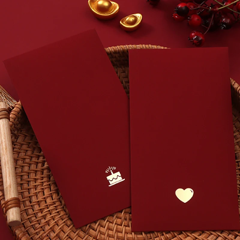 60 Pcs Buste Lettere Rosse Per Soldi Pacchetti Rossi Denaro Il - Foto 2