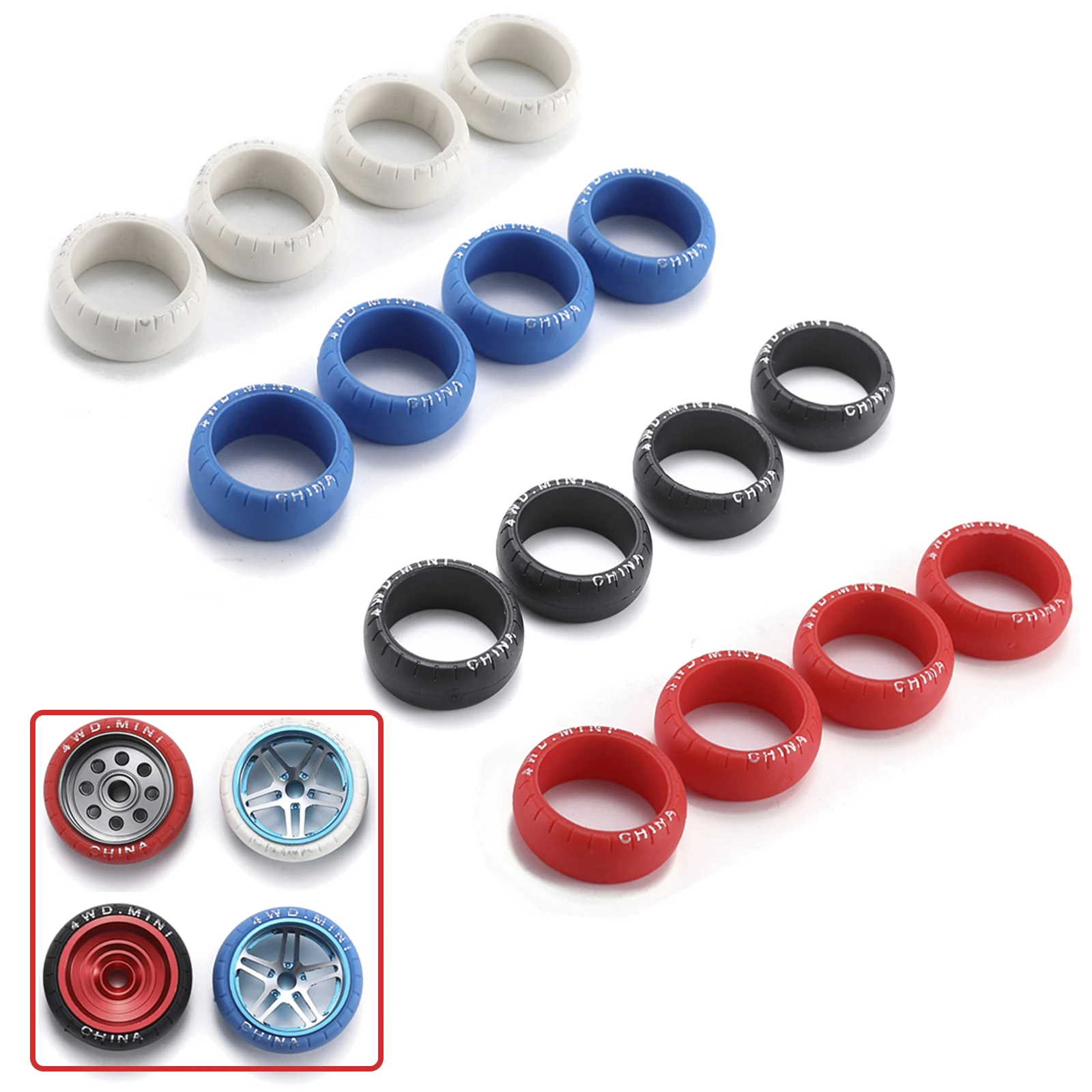 

Модифицированные аксессуары для самостоятельной сборки Tamiya Mini 4WD, масштаб 1/32, большой калибр, шины с надписью постоянной ширины, шины для ра...