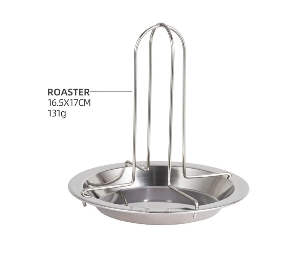 Description Picture 4 of itemNew Chicken Roaster Rack Stainless Steel Roasting Grill Stand Kitchen Outdoor BBQ Tools Non-stick Grilled Chicken Plate