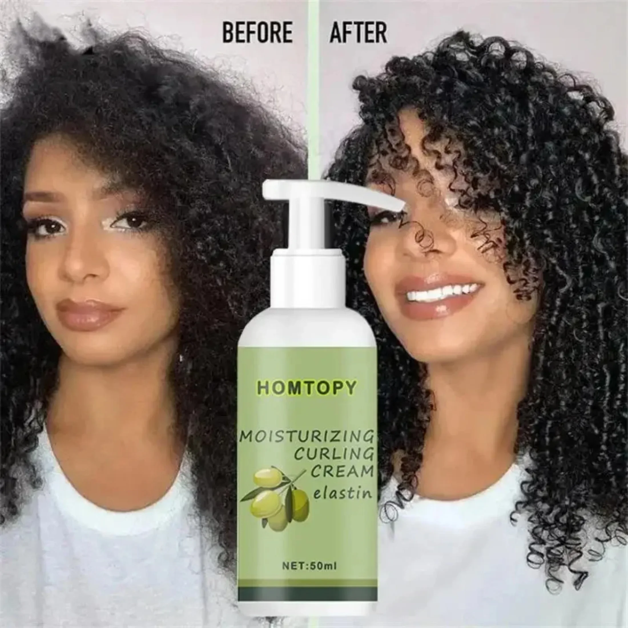 50ml Hair Volumizing Cream Hair Conditioner Volume Lift Styling Cream Curly Hair Elastin Curl Defining Nourishing Care