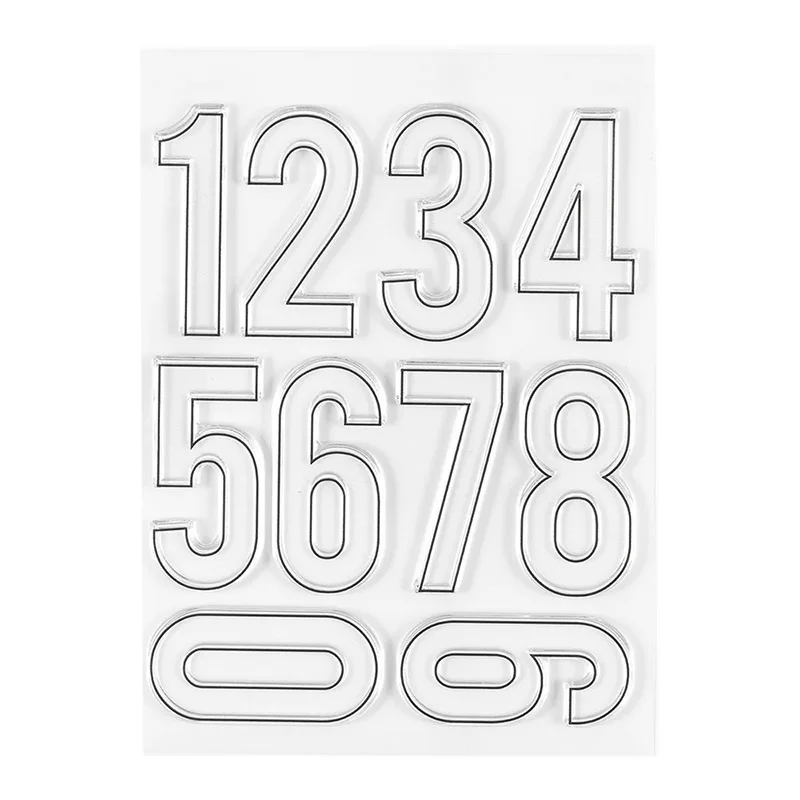 Clear Stamp Sheets for DIY Scrapbooking and Photo Albums - Letter and Number Design