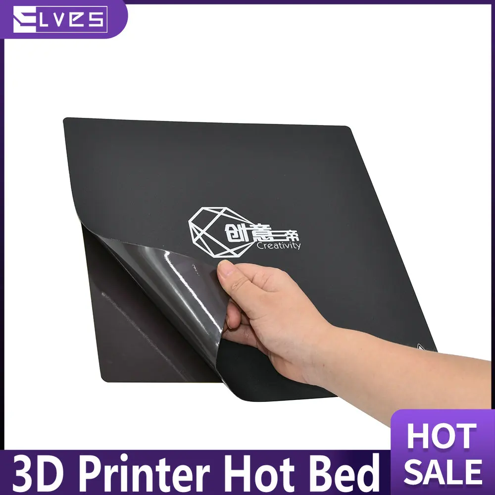 ELVES 3D Printer Hot Bed Platform Sticker Build Surface Plate Tape Magnetic Heat Bed Sticker Print Bed Tape Heat Paper 310x310mm