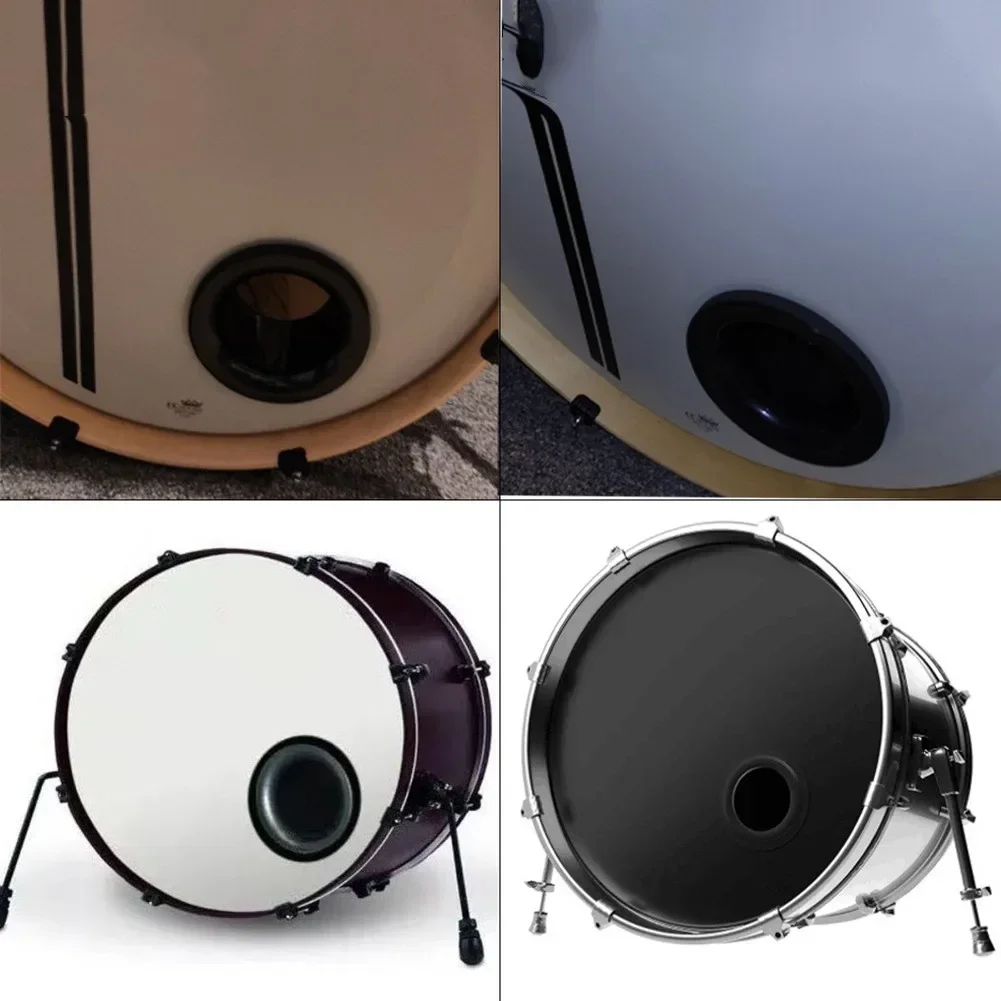 Bass Drum Enhancer Port Insert Enhancement Hole Protector Amplifier Kick Booster With Protection Sticker drum percussion accessories drum accessories