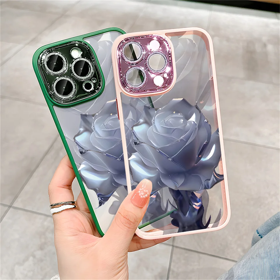 UICEAM Funda Transparente Compatible Con IPhone XR Con Diseño Floral Para Mujeres Y Niñas, Diseño Estético De Flores Onduladas, Suave A Prueba De Golpes, Para XR De 6.1 Pulgadas (rosa/blanco