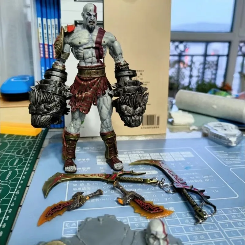 

God of War Kratos with the Blade of Olympus and the Blades of Athena Action Figure Collection Model Toy Gift