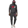 Autumn Winter Men's Sets Funny Graphics Gorilla Wear Printed Plus Fleece Fashion Hoody Men Hoodies Sweatshirts Sweatpants Suit 4