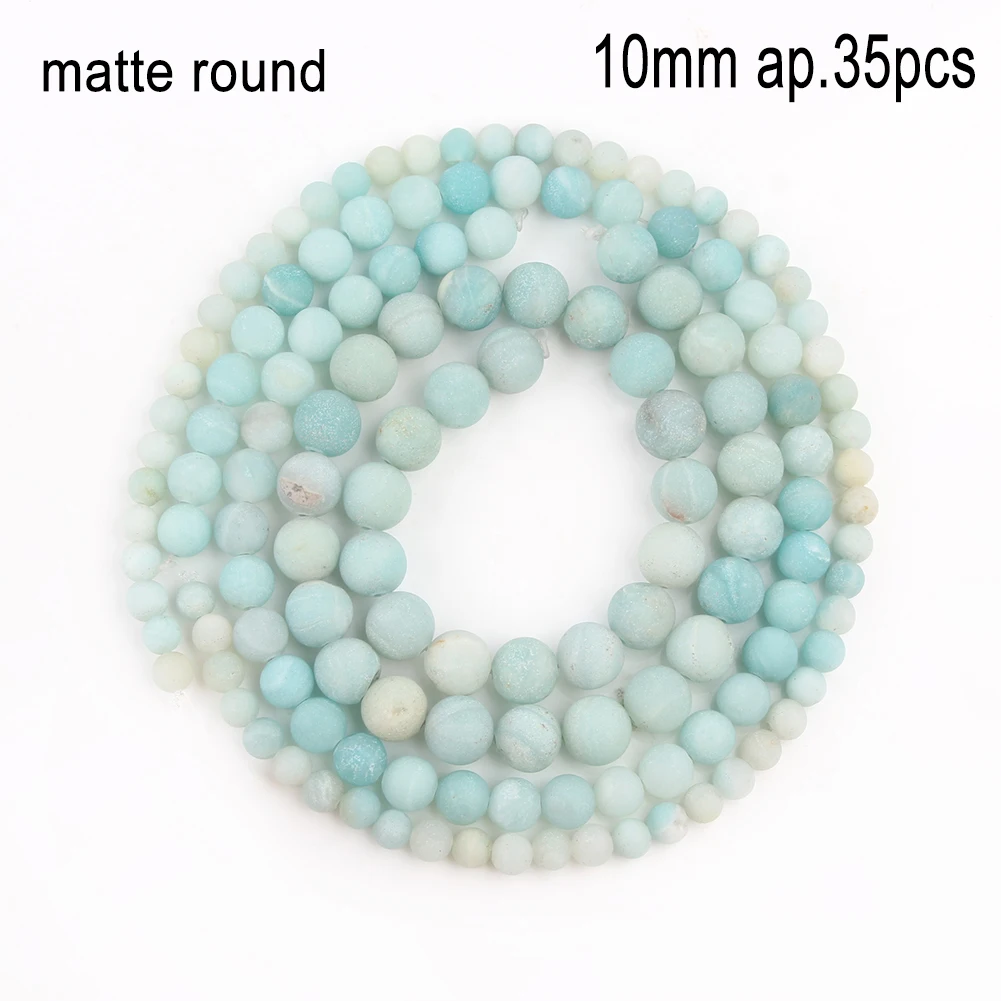 Blue Amazonite Natural Stone Beads - Variety Pack for Jewelry Making and DIY Accessories