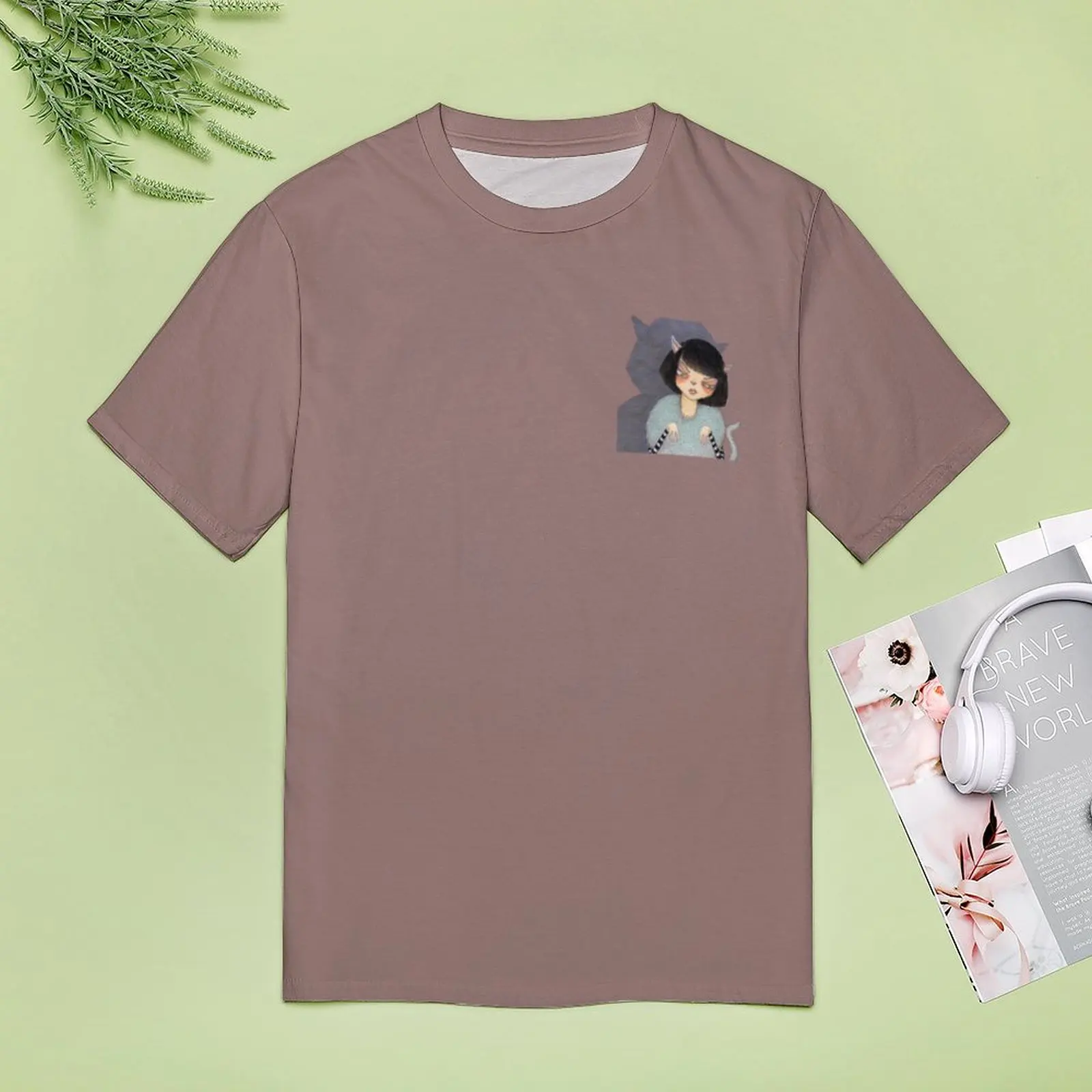 

Женская футболка с принтом и надписью Meow