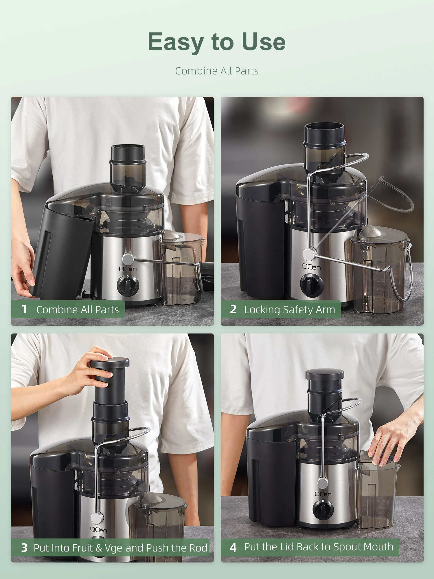 Product Description 0 1 1 Powerful & Efficient 500W powerful make the juicer machines can turn carrot/orange into smooth juice 5