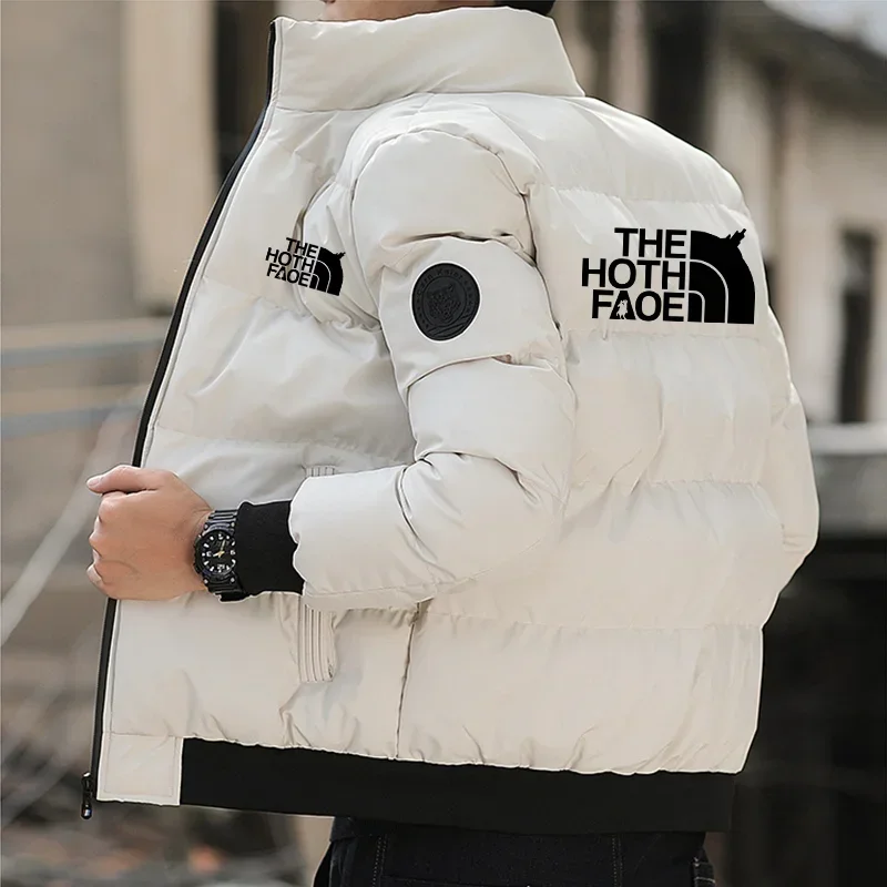 Fashion and Leisure New Winter Sports Thick Men's Warm Zipper Jacket Casual Men's Jacket Windproof Cotton Down Zipper Jacke