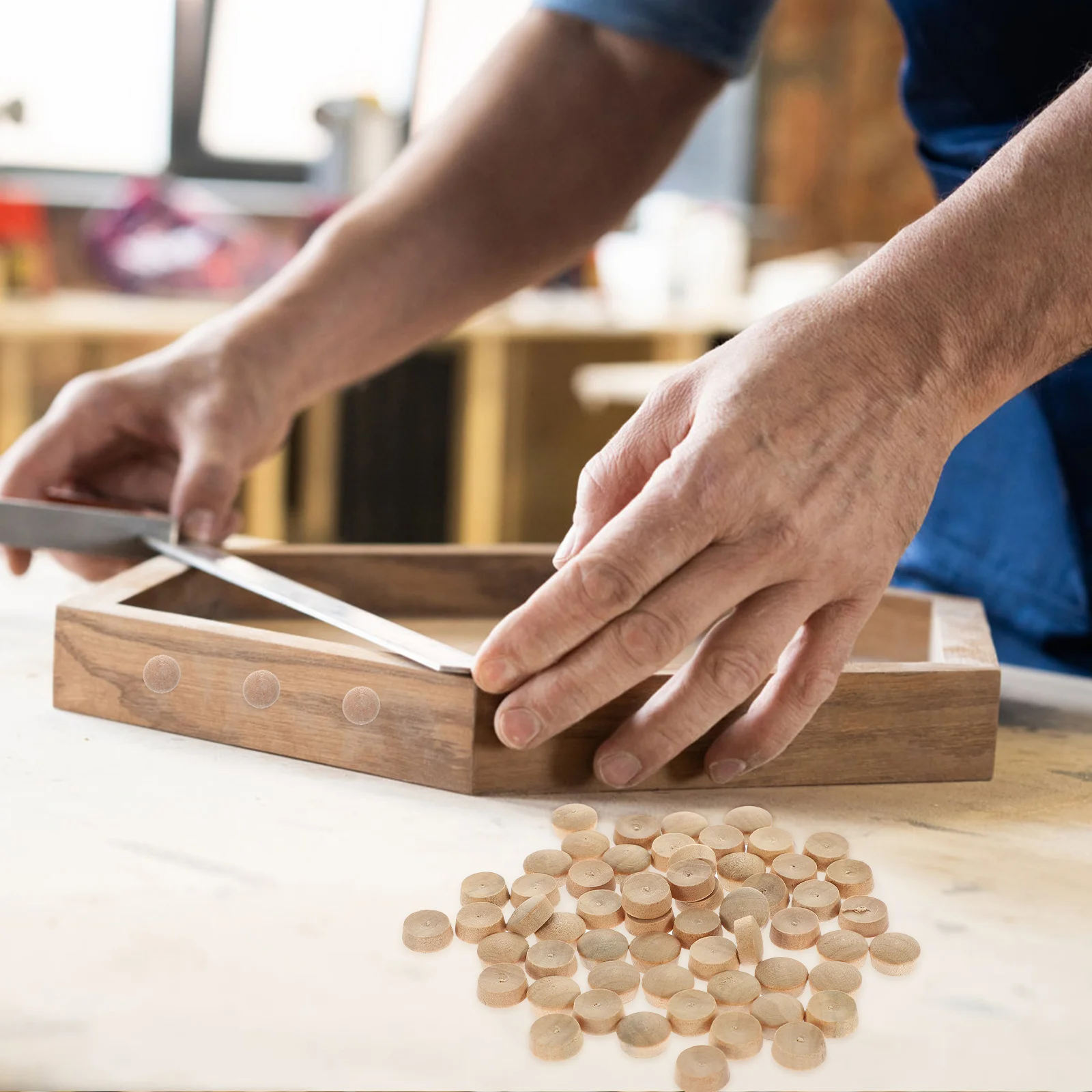 

50 Pcs Wooden Plug 135*65mm Beehive Hole Bottle Particle Screw Cover Furniture Accessories Plugs Stopper Carpenter Caps for