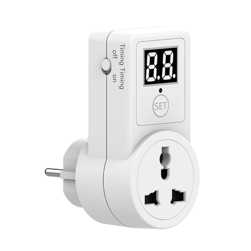 

X37E Timer Plug Socket Digital Electrical Timer Plug Socket Light Energy Saving Countdown Timer European Standard
