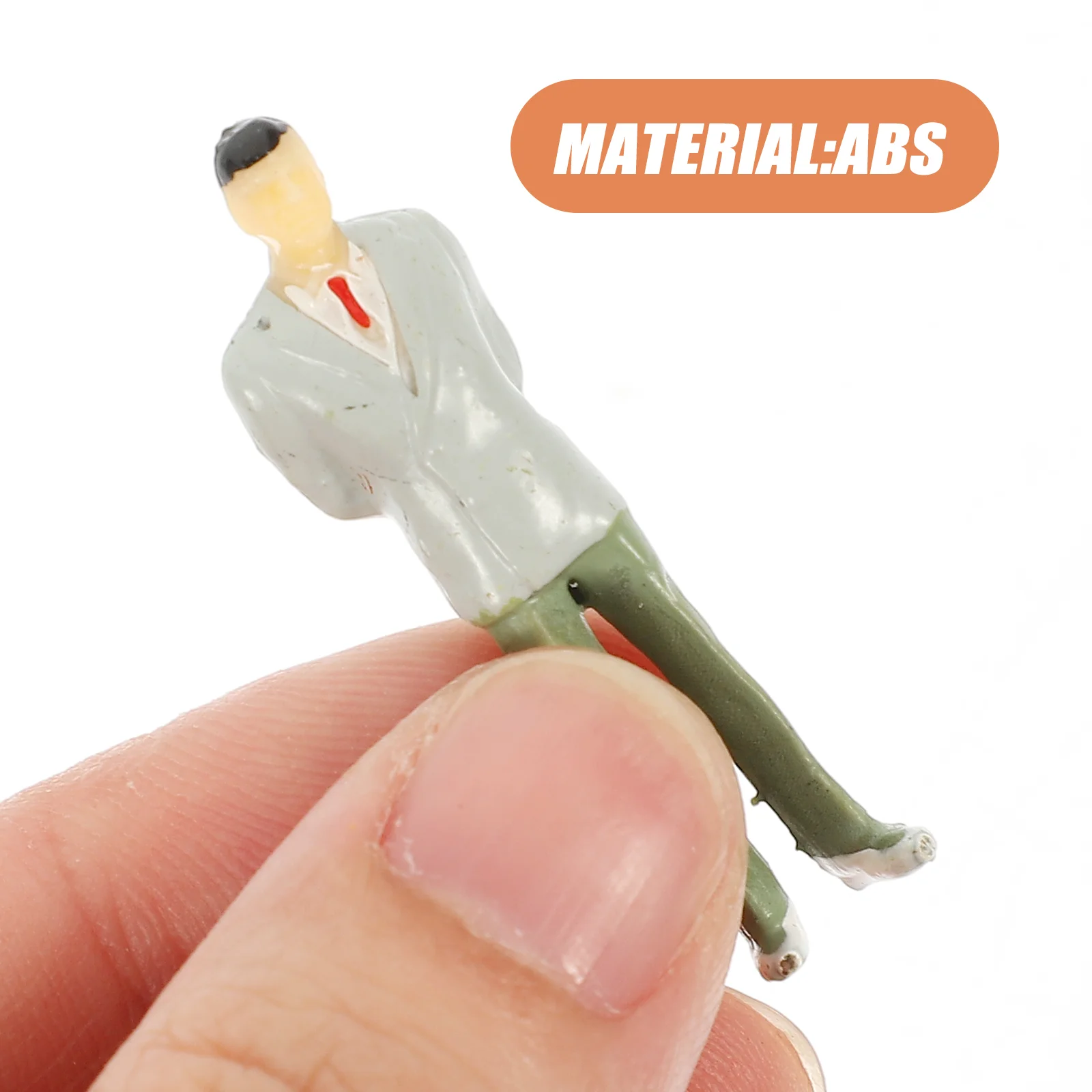 30 Pcs Color Villain Miniature Model People Toys Decor Train House Abs Figurines Railway Accessories 00 Gauge for Kids