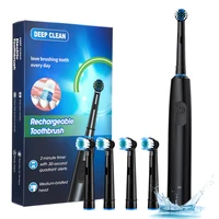 Intelligent Rotating Electric Toothbrush Rechargeable Rotary Brush Compatible with Oral B Replacement Electric Brush Heads