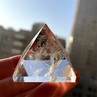 Natural Clear Quartz Crystal Energy Tower Reiki Mineral Pyramid Gemstone Decor 2