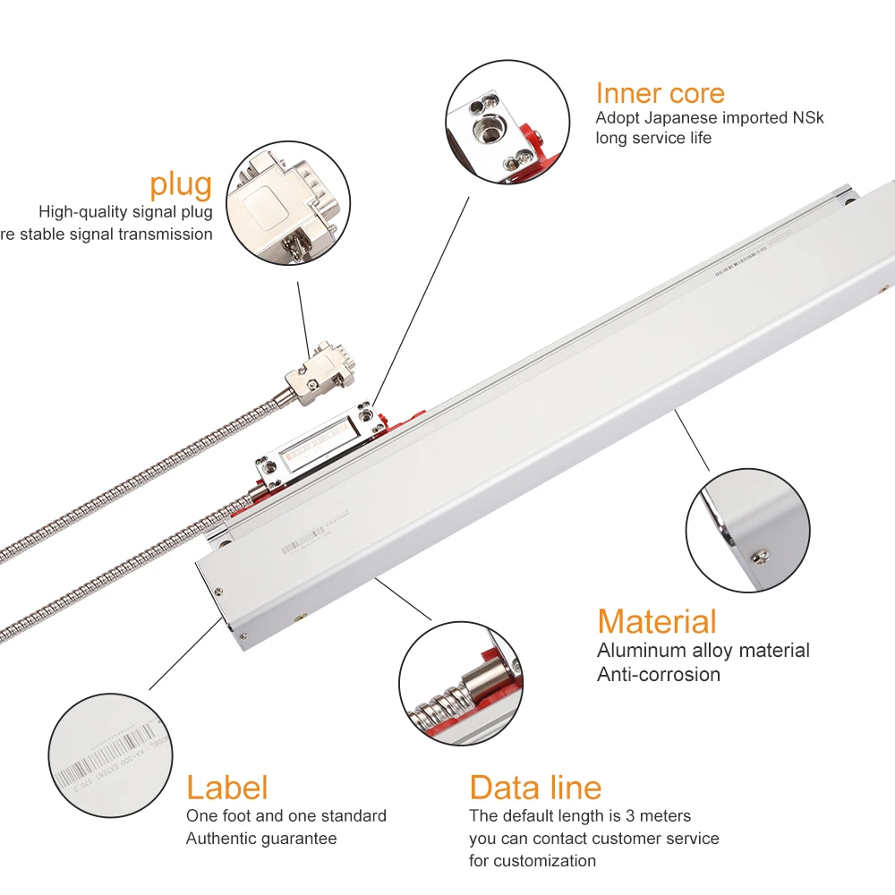 YHSINO 디지털 판독 Dro SDS2MS SDS3MS 키트 KA300 KA-300 선형 광학 스케일 기계용 치수 세트 5U 5V TTL