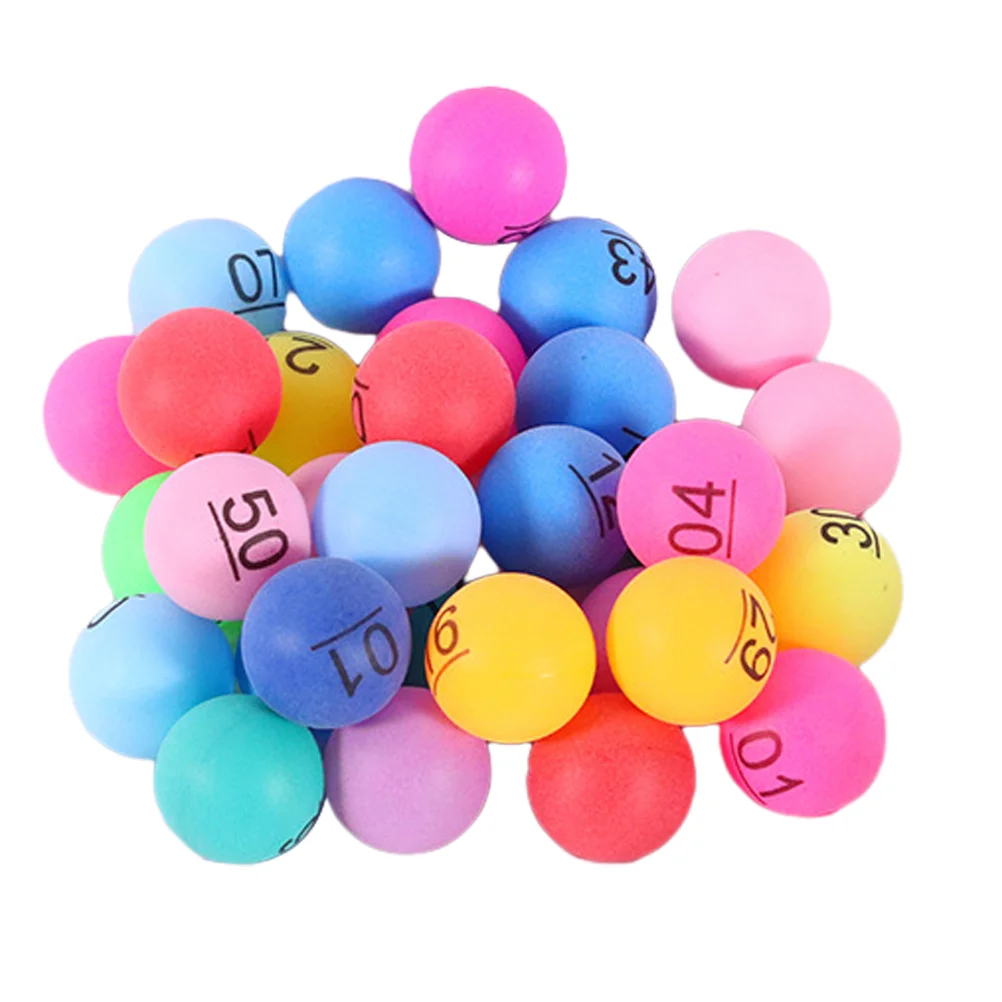 30pcs Party Game Balls Plastic Numbered Balls Small Lottery Game Props Party 1-30 Lottery
