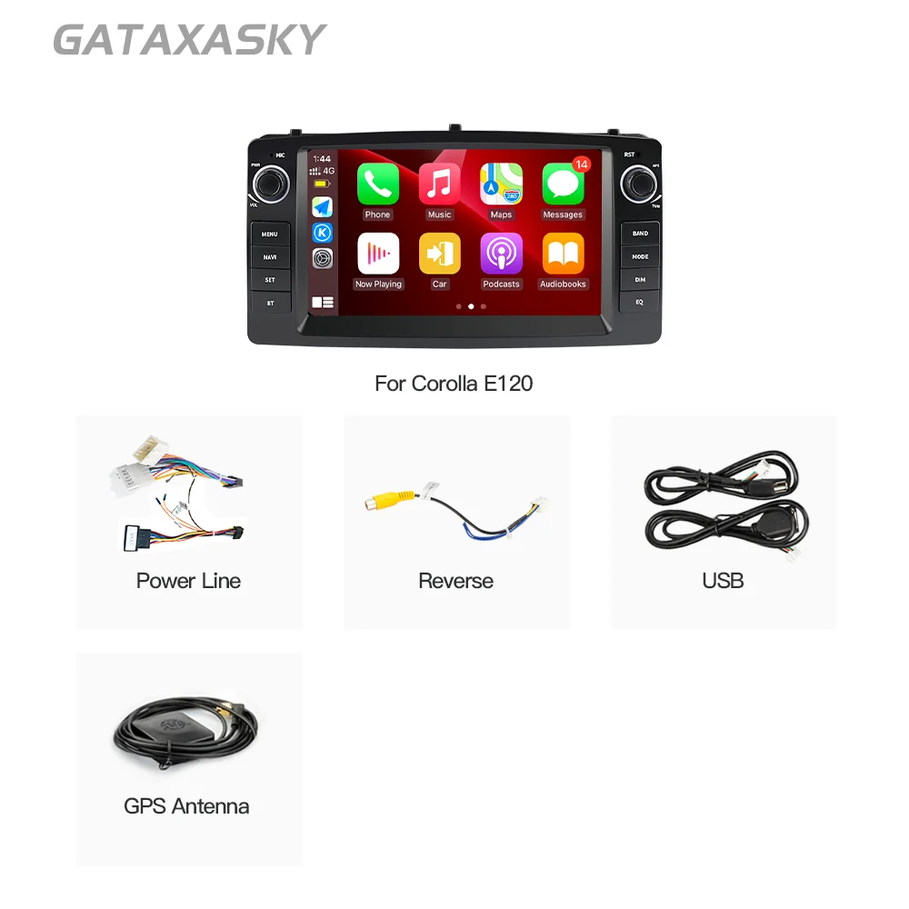 Car Multimedia Player Radio Video Carplay for Toyota Corolla Altis E120 2000-2006 F3 2003-GPS