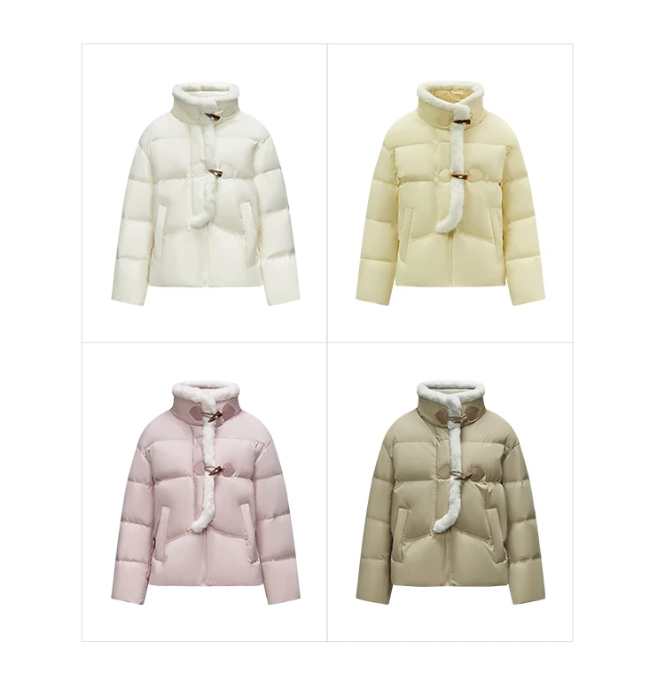Down Jacket Women Waterproof Loose Gentle Winter New Literary Imitation Rabbit Fur Horn Button Windproof 15 Down Jacket Women Waterproof Loose Gentle Winter New Literary Imitation Rabbit Fur Horn Button Windproof