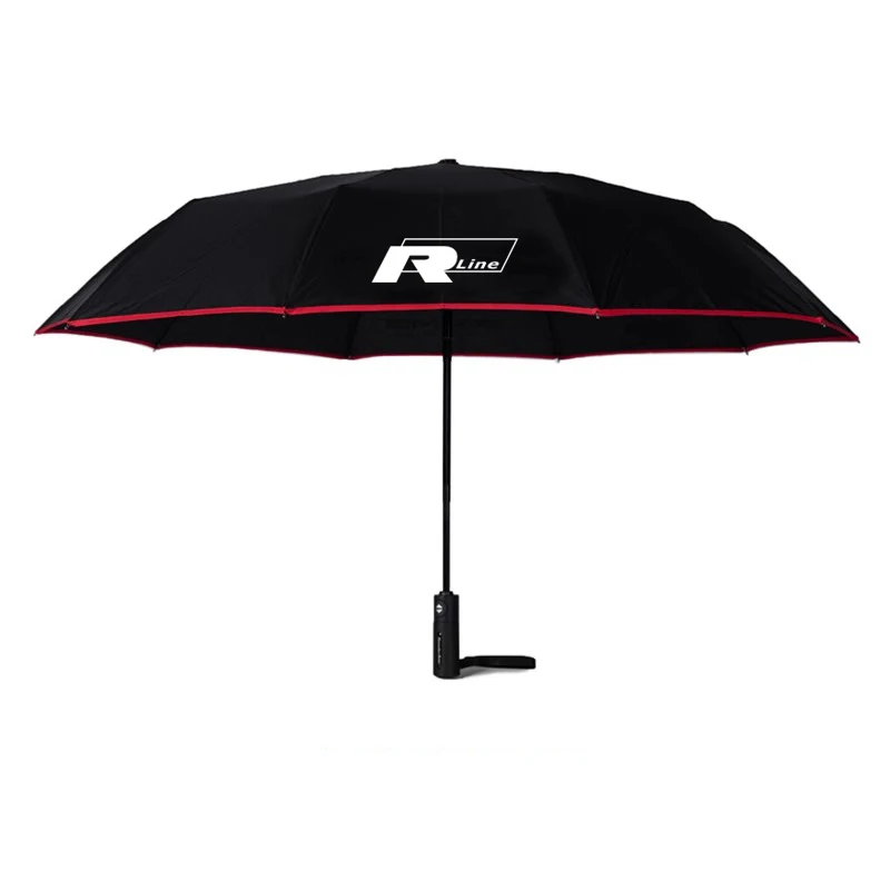 Car Automatic Folding Windproof Sunshade Umbrella for Volkswagen R Line Golf GTI Scirocco Polo Passat R36 Jetta Touareg Tiguan umbrella sets car logo umbrella