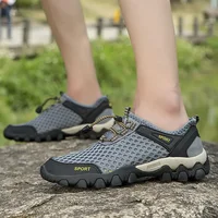 New 2025 Men's Hiking Mountaineering Shoes Mesh Breathable Water-Proof Casual Comfortable Slip-Resistant Outdoor Shoes