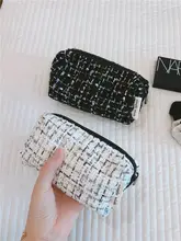  Women Small Cosmetic Bag Zipper Girls Mini Sanitary Napkins Makeup Lipstick Bags Travel Earphone Coin Inset Organizer Pouch Bags 