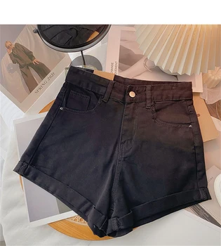Women High Waist Denim Shorts Sexy Girl Spring Summer New In Short Jeans Wide Leg A Line Y2K Hot Pants Cowboy Casual Streetwear 7