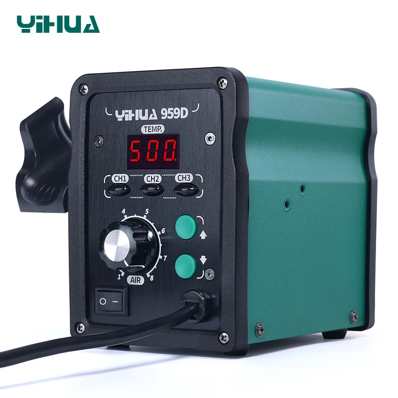 YIHUA 959D hot air gun mobile phone digital hot air desoldering soldering rework station