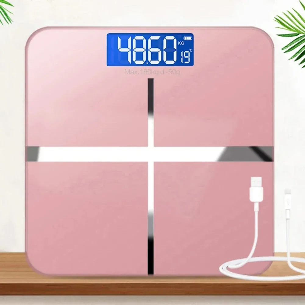 Smart Body Weight Loss Weighing Device LED Display USB Charging Precision Electronic Scale For Home Use_voghion.com
