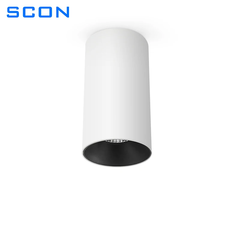 SCON CRI93 Single Row Living Room Round Modern Surface Mounted 7W 12W COB LED Ceiling Spot Lights
