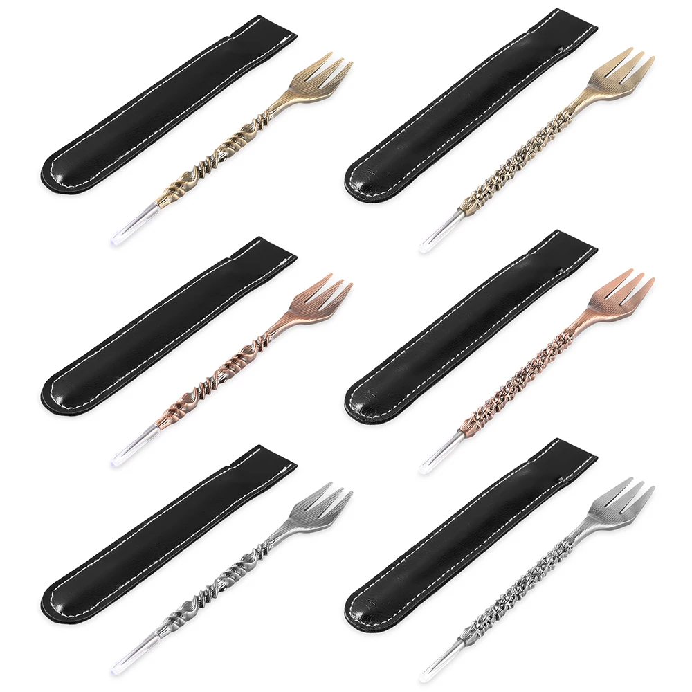 Drinking Desserts Stainless Steel Kitchen Tool Hookah Fork Fruit Forks Water Pipe Gadget Tableware kitchen tool forks