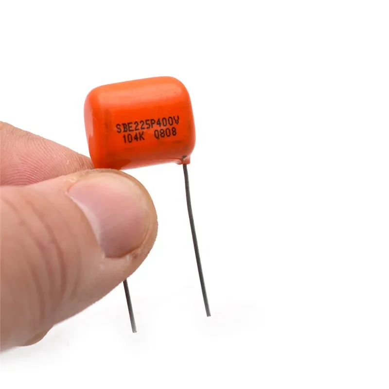 10Pcs Orange Tone Cap (Capacitor) SBE 225P 104K 0.1UF 400V for Electric Guitar
