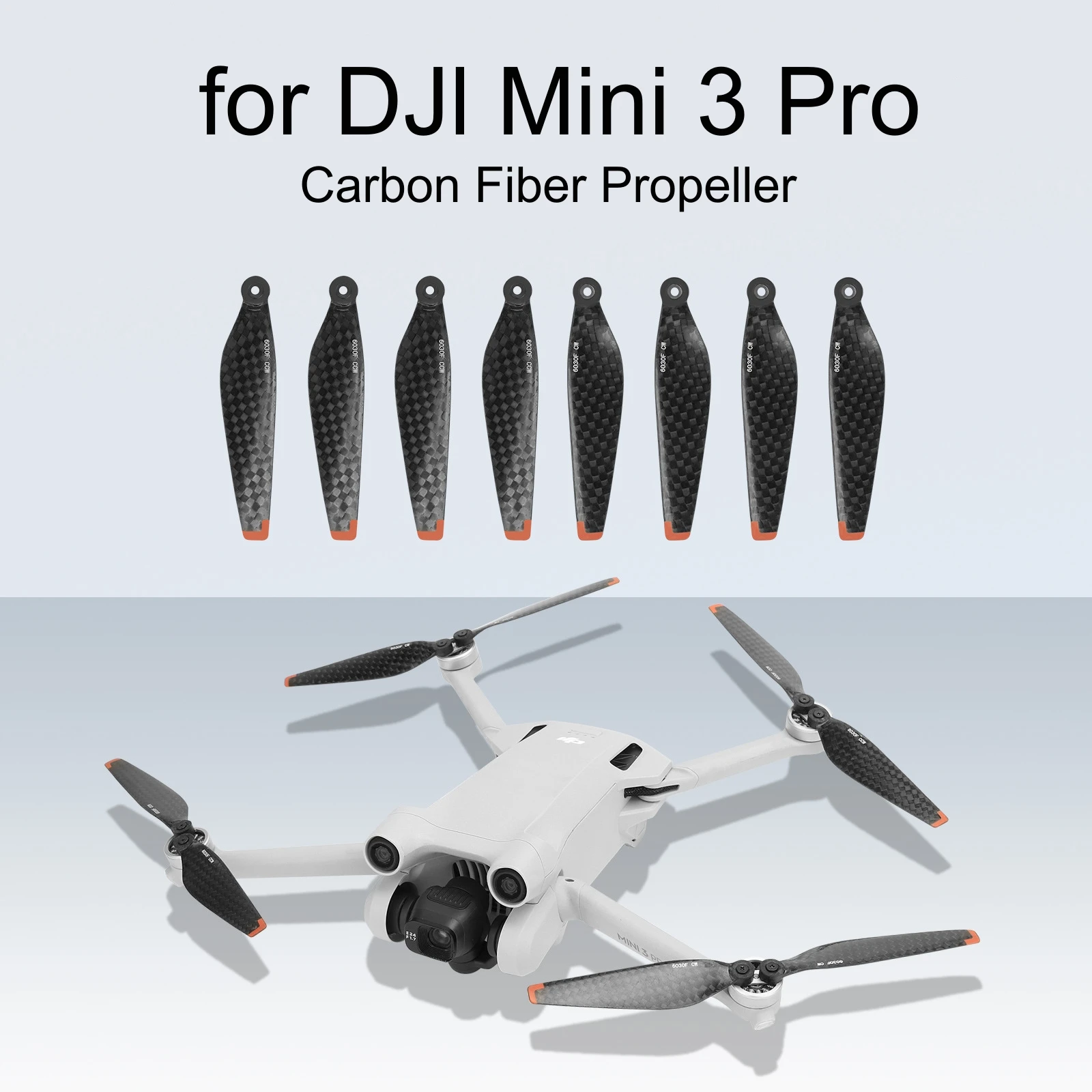 

Пропеллеры из углеродного волокна для DJI Mini 3 Pro 6030F, прочные и легкие пропеллеры 6030F, лезвия, аксессуары