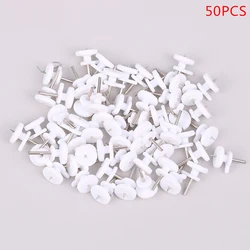 50 Pcs Mini Invisible Non-Marking Wall Hanging Hooks (WHITE)