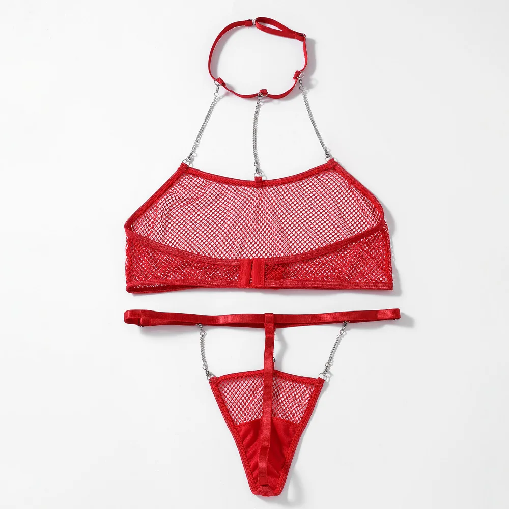 Women Lingerie Set Erotic Mesh Lingerie +Garter +Panties Set Sensual Sex Suit Hot Porn Exotic Costumes