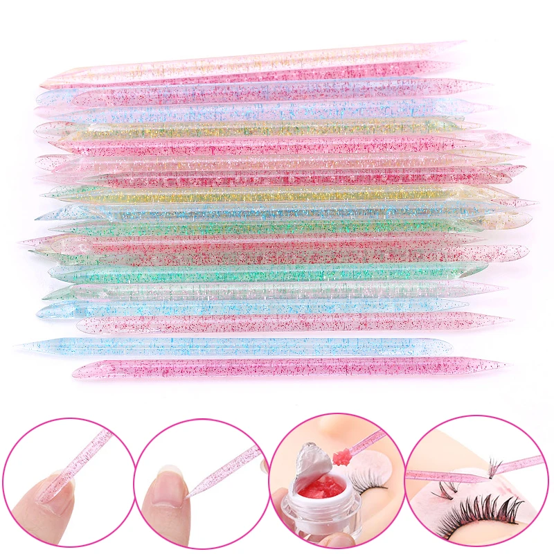 Crystal Nail Stick Double Side Cuticle Pusher Remover Tools Reusable Colorful Stick Nail Art Care Manicure Set 20/50/100 Pcs/Lot nail care kit manicure tools manicure pedicure kit manicure set nail art pusher nail manicure tools manicure pedicure tools cuticle pusher dead skin remover nail polish tools