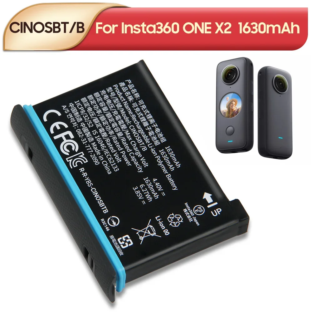 цена Original Replacement Battery CINOSBT/B CINAQBT/A For Insta360 ONE X Insta360 ONE X2 Insta360 ONE X3 Pocket Camera Battery