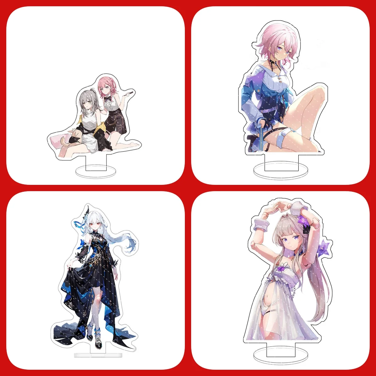 

Animation game acrylic character keychain stand customization (self-produced and sold)