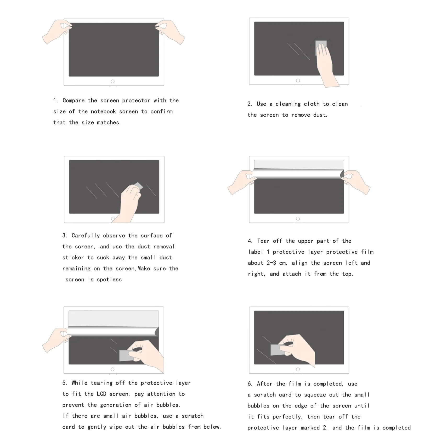Universal matte Screen Protector anti glare film for laptop notebook 11.6 12.5 12.6 13.3 13.6 14.4 14.6 15.4 15.6 17.6 inch,2PCS 4