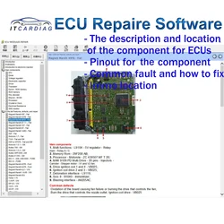 ECU Repair Software ECU Modules Repair Pinout Immo Location Including Multimeters Transistor EEprom Defects Car Repair Tool