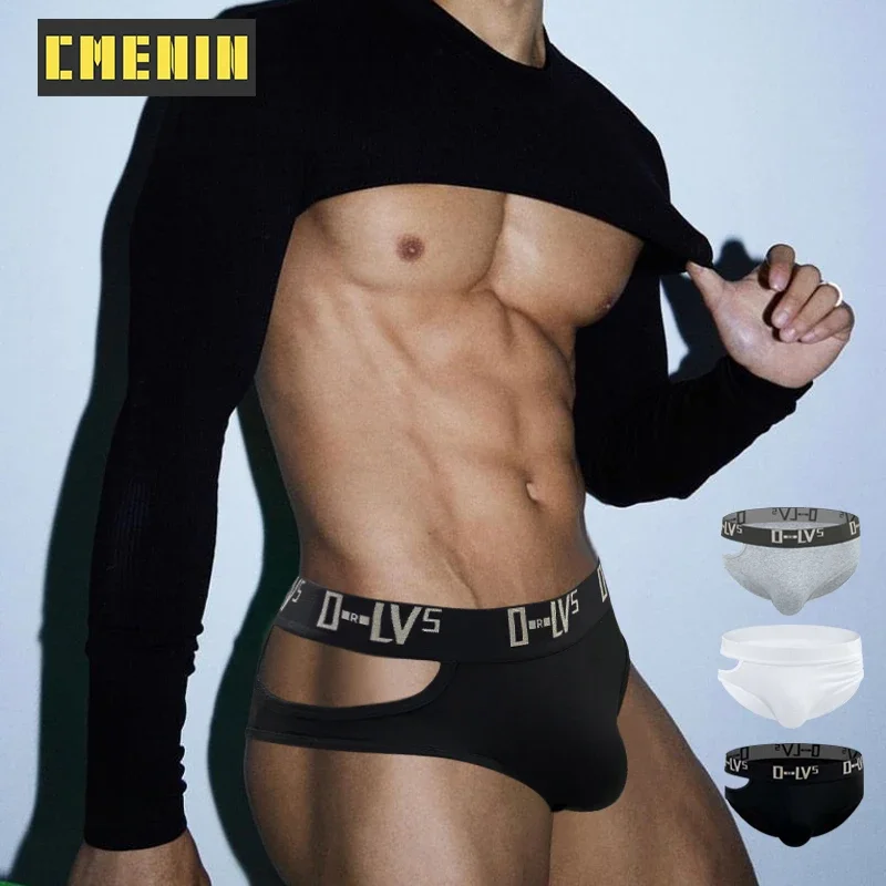 

CMENIN Sexy Men's Underwear Cotton Briefs Hollow Sexy Gay Panties Low Waist Breathable Mens Brief Sissy Bikini Jockstrap Pantie