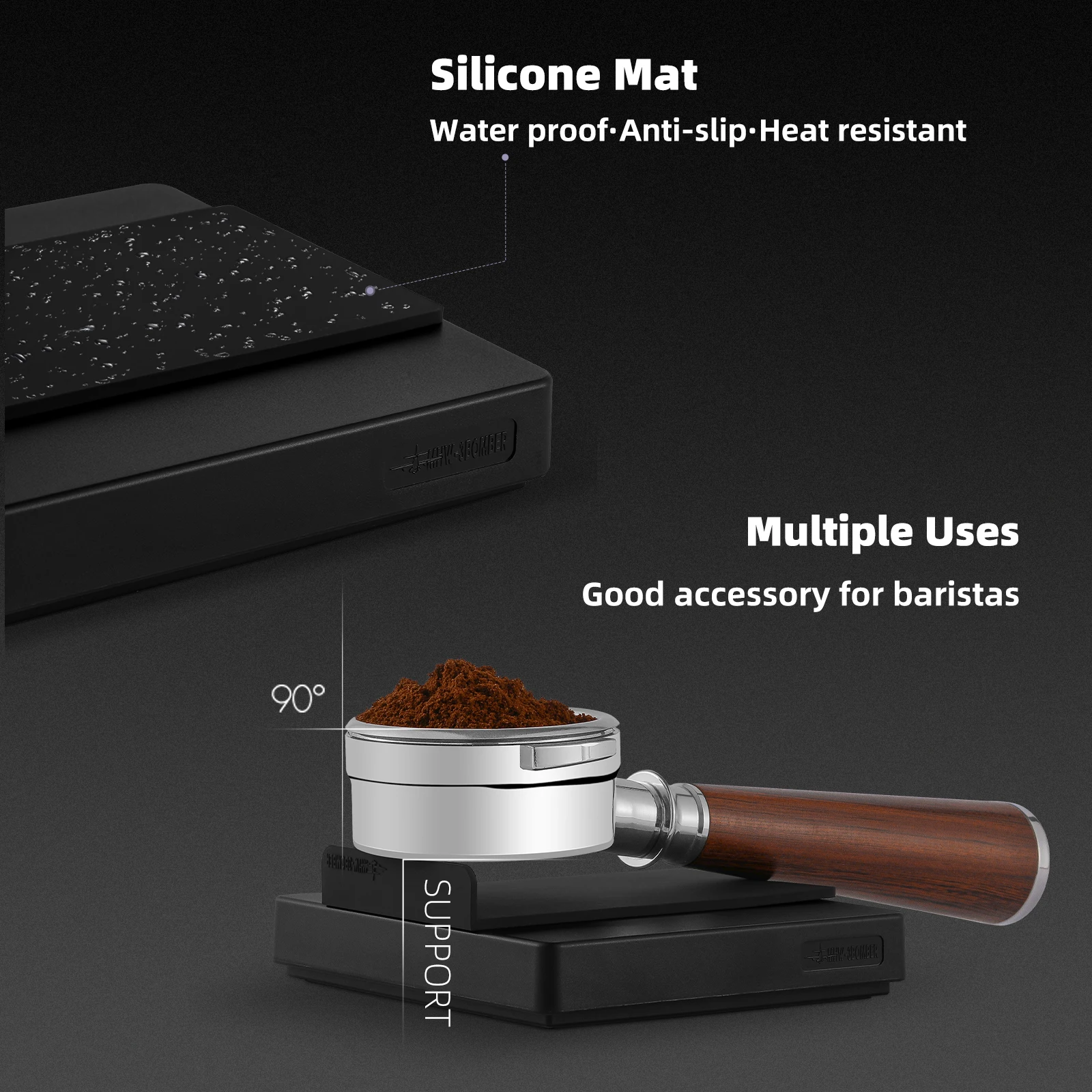 MHW-3BOMBER 공식 디지털 주방 체중계 LED 디스플레이 전문 전자 커피 체중계 타이머 체중계, 홈 바리스타 액세서리