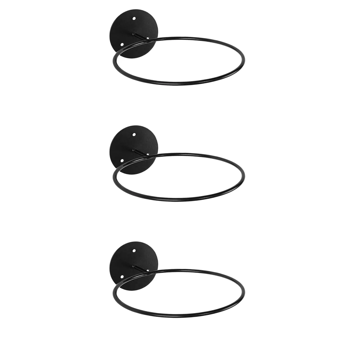 

Set of 3 Ball Rack Soccer Storage Balls Football Displaying Stand Shelf Iron Basketball Bracket Home Volleyball Wall-mounted