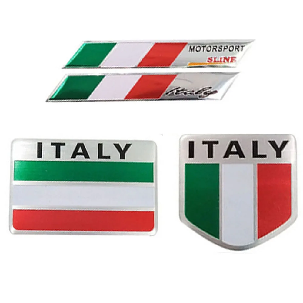 Per Renault Peugeot Citroen Cruz Chevrolet Ford Focus Volkswagen Golf Benz Bandiera Auto Italiana Logo Decorare Adesivo Moto