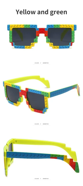 Kids square rainbow fashion plastic sunglasses OS1-KGRAINBOW