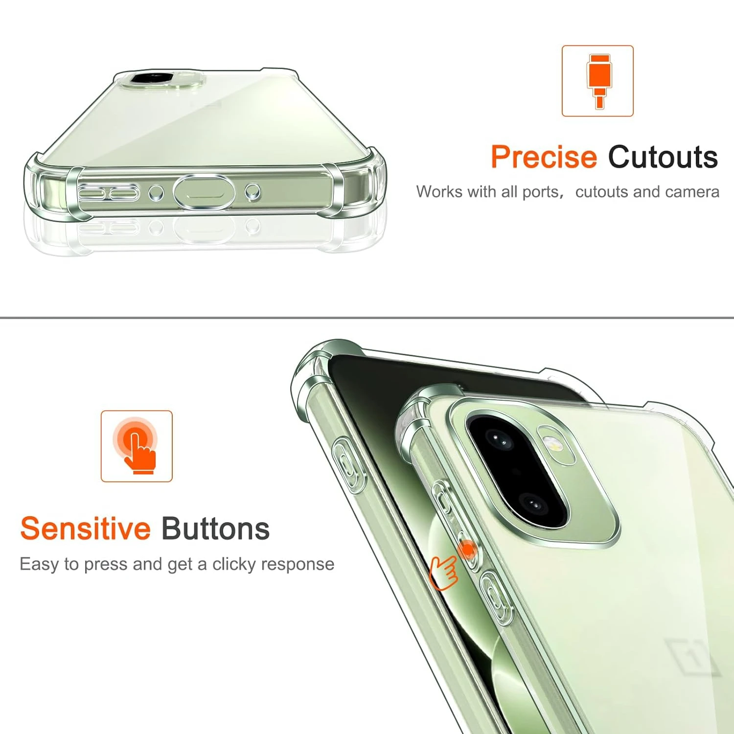 Shockproof Bumper Protective Phone Case with Reinforced Corners