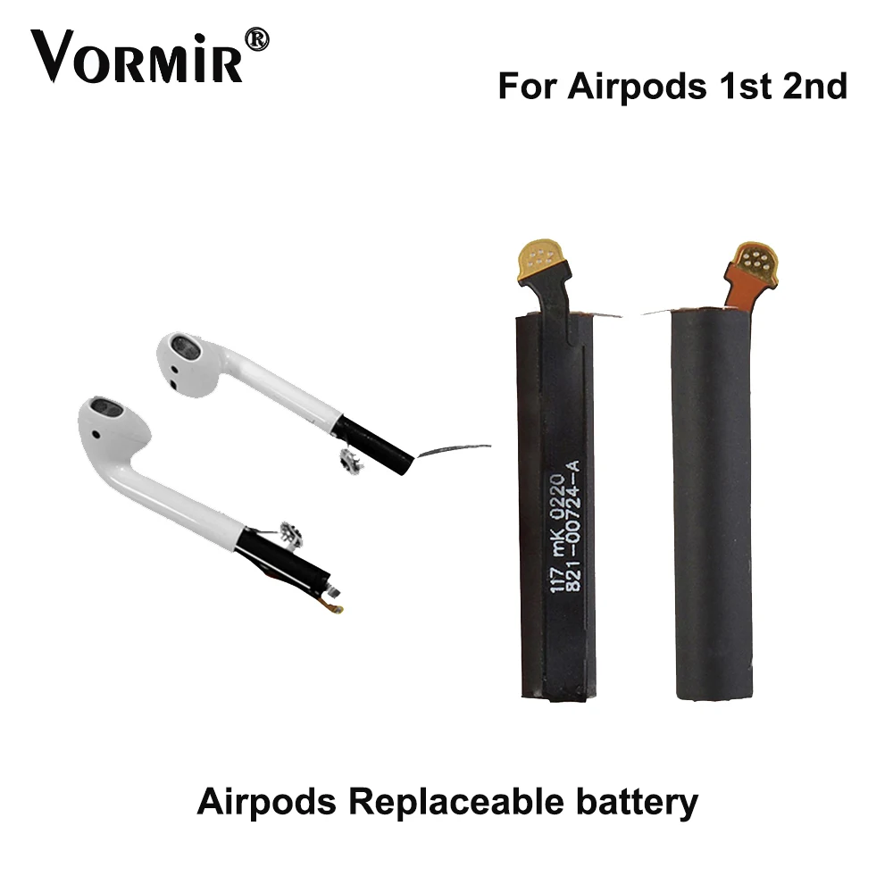 Сменный аккумулятор vorмир для Airpods 1st 2nd A1604 A1602 A1523 A1722 A2032 A2031 air pods 1 2 сменный WhA1604 |