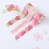 DIY 200Pcs/roll Flower Petals Paper Tape Decor Masking Tape Fragrance Sakura Tape Scrapbooking Diary Paper Stickers Washi Tape 2